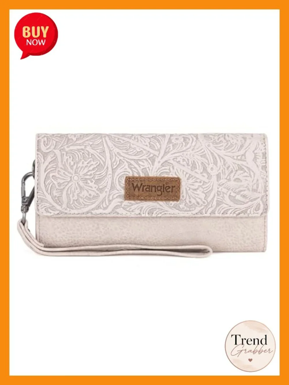 RFID Blocking Tri-Fold Wristlet Wallet with Coin Pocket 13 Card Slots